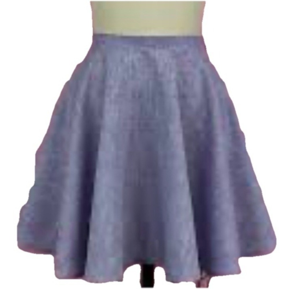 blue cotton a line mini skirt Women's size Medium with pockets